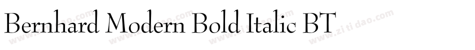 Bernhard Modern Bold Italic BT字体转换